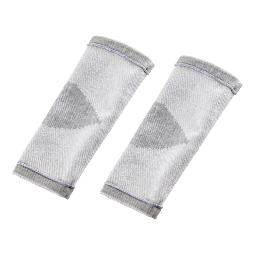2 Pezzi Ginocchiera Compressiva Bamboo Fascia Elastica Supporto Ginocchio Traspirante Anti-deformazione in Fibra di Bambù Adatta per Sport Intensi All, Grigio, L