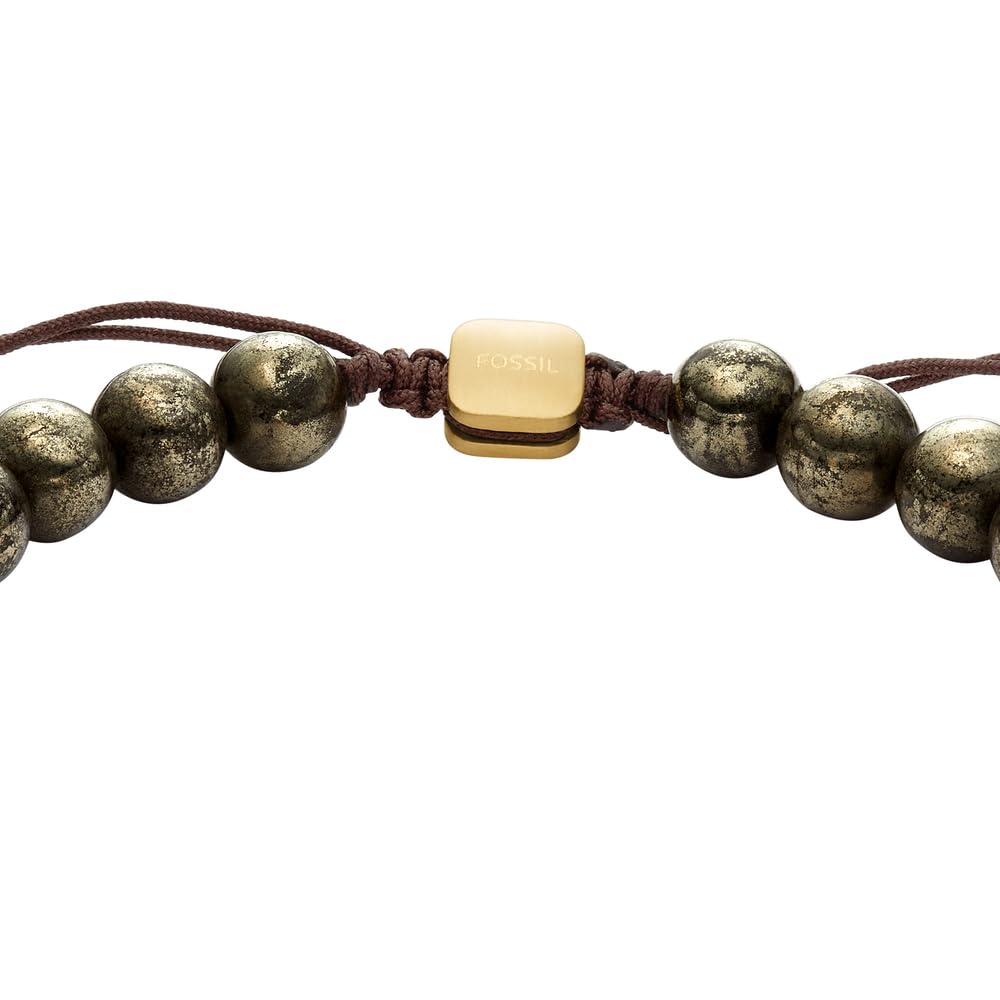 Fossil Herren-Edelstahl-Perlenarmband mit Schieberverschluss 8.8L – Bild 3