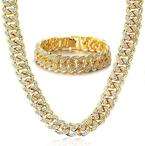 CHAÎNE CUBAINE MIAMI EN ARGENT 925 AVEC MOISSANITE - Style Hip-hop Brillant, Pour Homme Et Femme