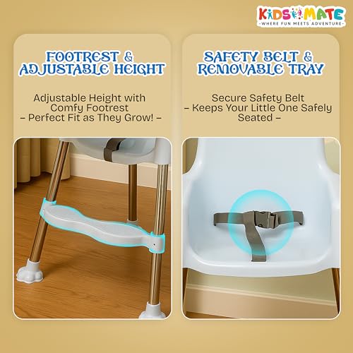 Kidsmate 3-in-1 Baby High Chair, Blue, 6-36 Months - Image 6
