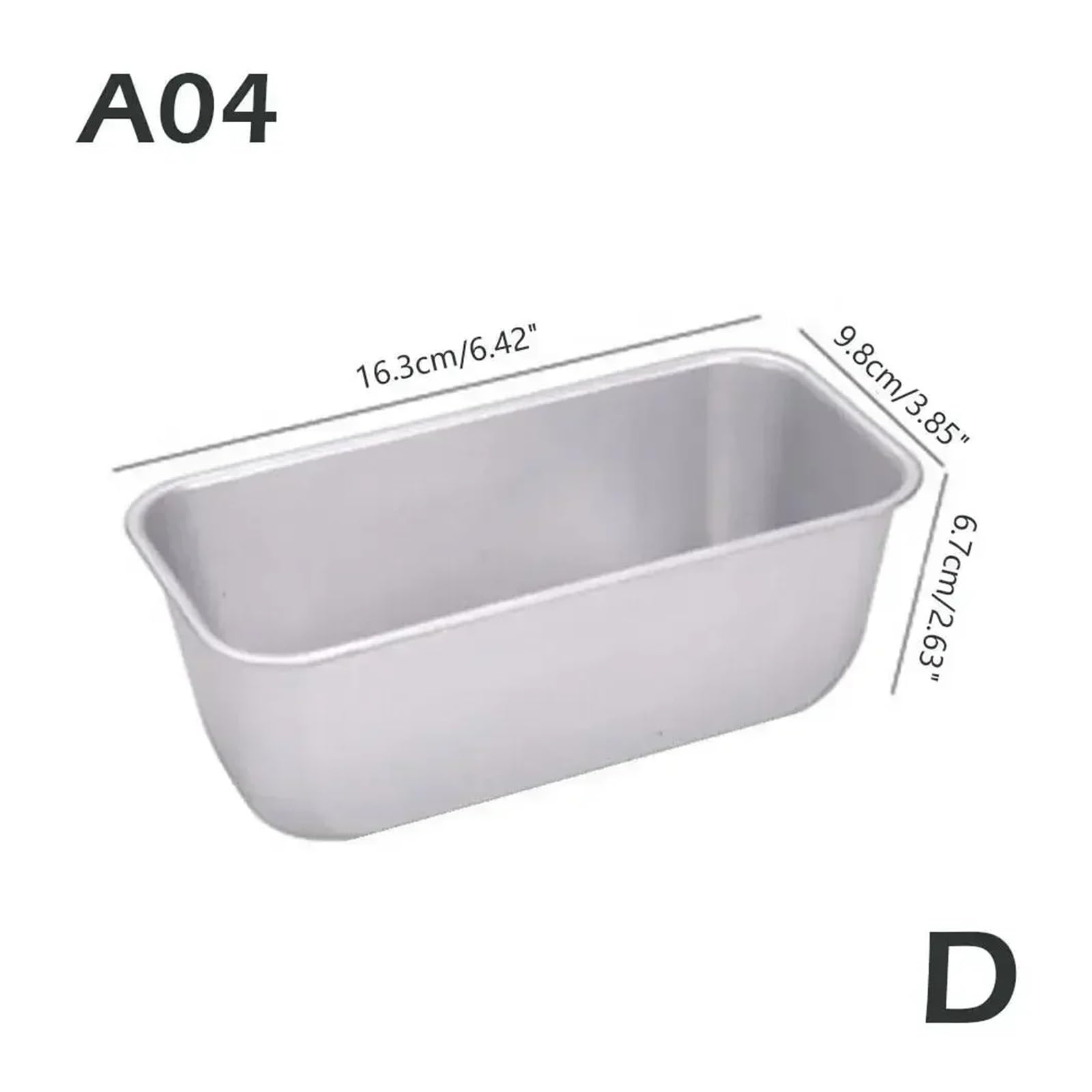 Genérico Molde rectangular for pan, de acero al carbono, antiadherente, for mini tostadas, bandeja for hornear pasteles, molde for pan, utensilios de cocina for hornear