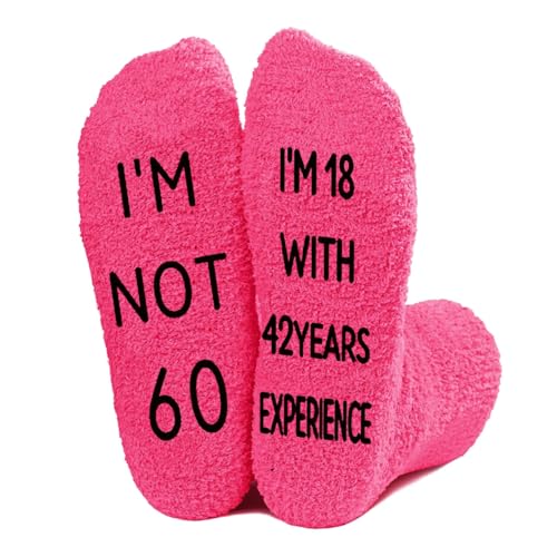 Cosysparks Regali da donna per il compleanno,calzini divertenti donne noveltà 60 ° regali di compleanno per il suo 60 ° regali di compleanno per le donne (60 anni)