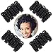 Queentas 3 Packs 10inches Saniya Curl Crochet Carrie Curl (12mm) Synthetic Hair Extensions for Black Women for Braids Hair (Natural Black 1B)
