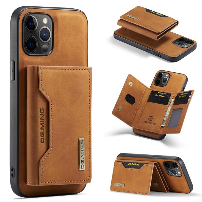 DG.MING iPhone 13 M2 Series Wallet Case (Brown)
