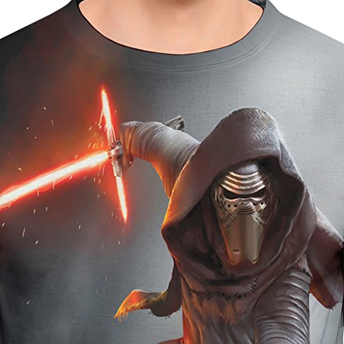 Image of Star Wars Mens Polyester Printed Round Neck Short Sleeves Tshirt - Grey (STWR0021)