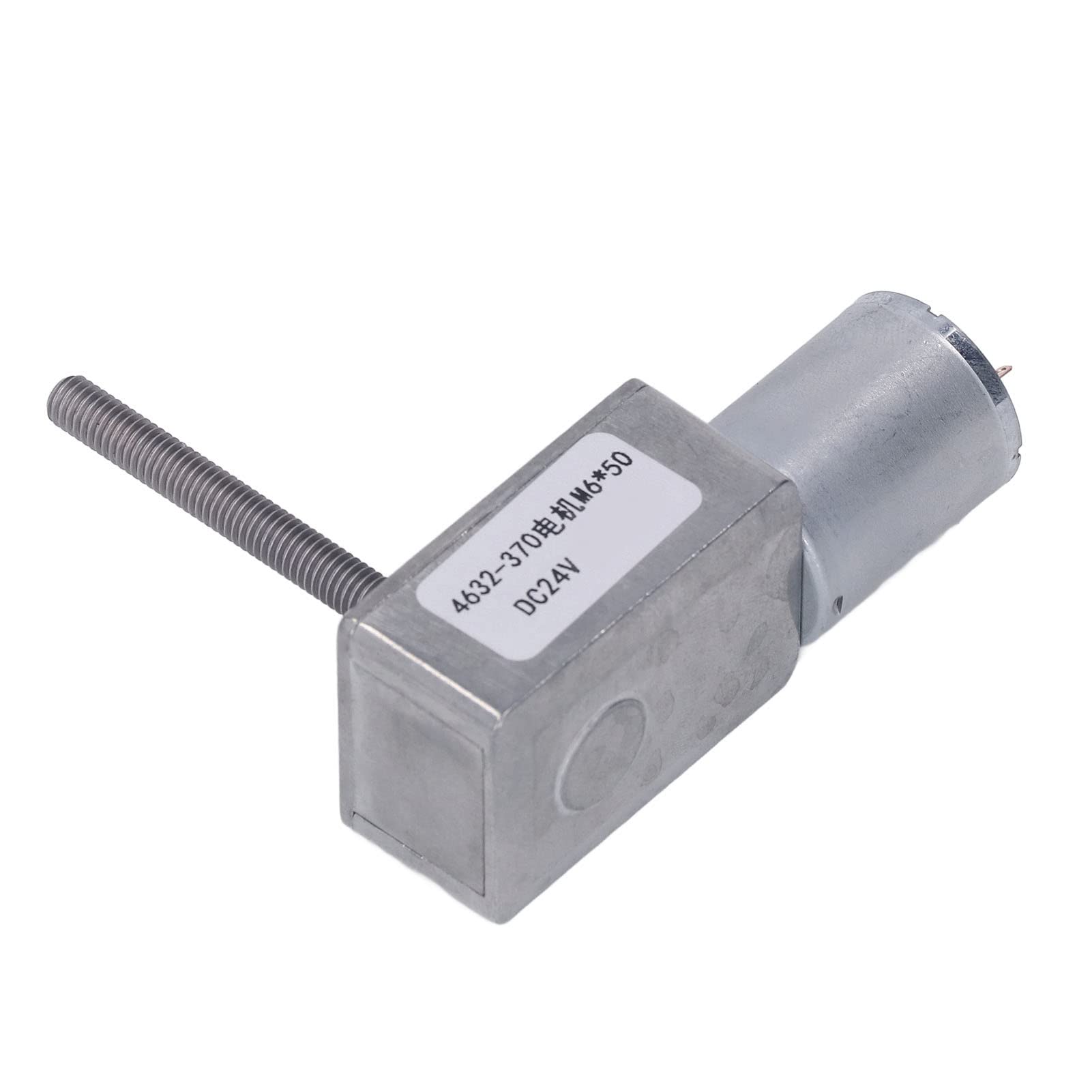 DC Geared Motor Large Torsion Brass Coil CW CCW Self Locking Worm Gear Motor M6 DC24V Suitable for Home Automation (150RPM)