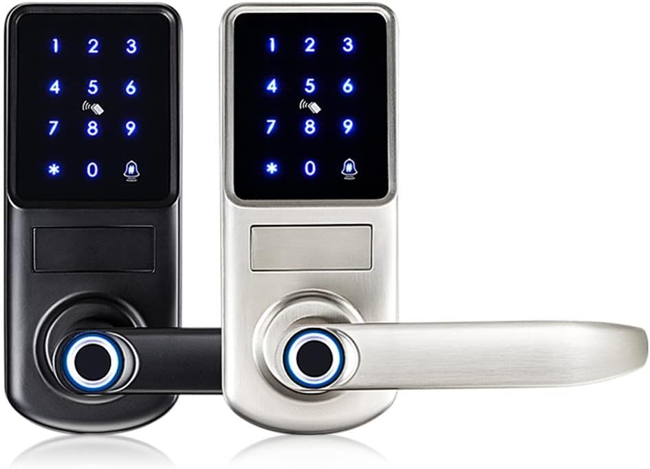 Fingerprint Electronic Door Lock with App Digital Safe Keypad Remote Unlock for Home and Hotel Security Smart Lock(D)