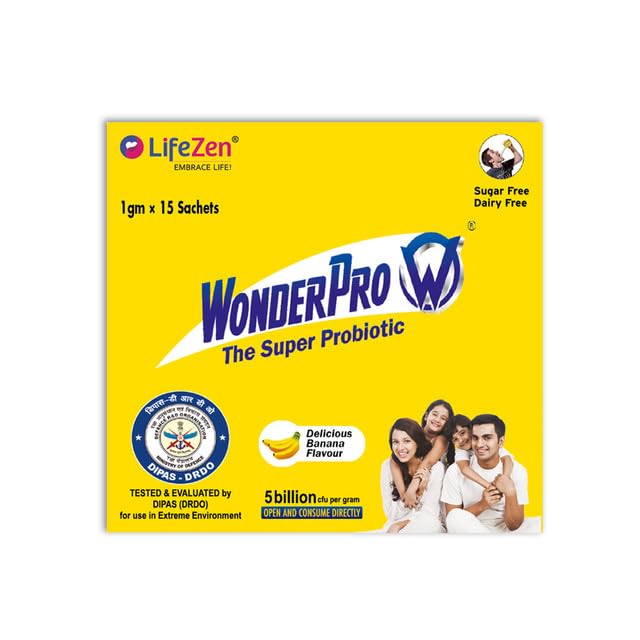 Wonderpro Probiotic Supplement Sugarfree 15 Sachet | Good for Digestion, Reduce Bloating l No Gluten & No lactose | (1gm Each Sachet) (B0DF81BXKM) Amazon Price History, Amazon Price Tracker