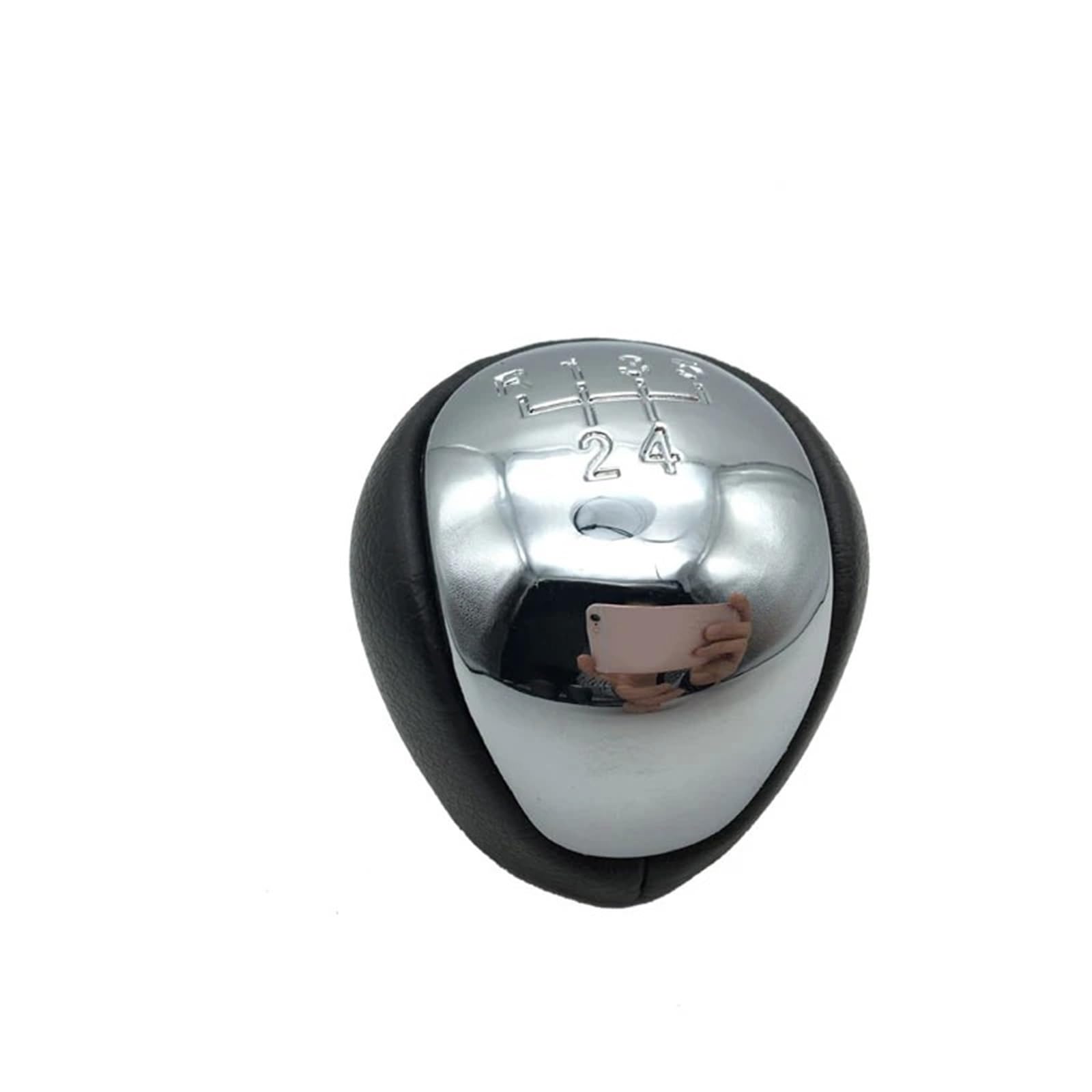 Xexjhqq 5S Chrome Gear Stick Knob For Hyundai For Elantra 2008-2012 5 6 Speed Car Shift Gear Knob Manual Mt Shifter Lever Head Handball(5S Chrome)