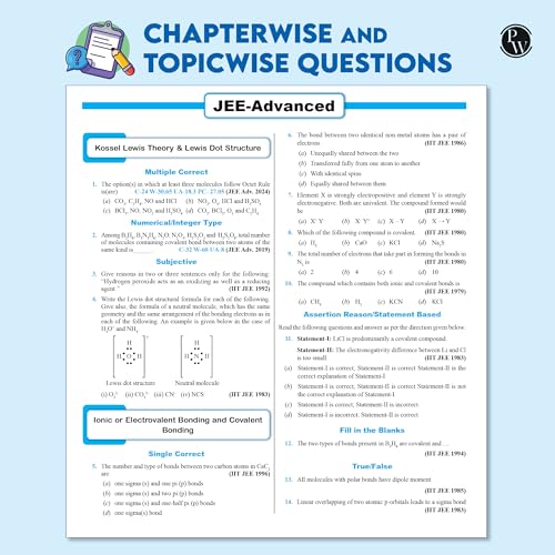 Image of PW 48 Years JEE Advanced Chemistry Chapterwise & Topicwise Solved Papers (1978-2025) | PYQ with Detailed Solutions | Previous Year Questions for IIT JEE Advanced Exam [Paperback] PW