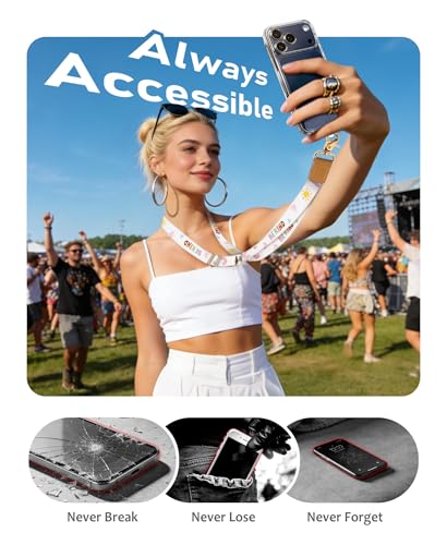 Image of Yonlevres Phone Lanyard Crossbody Strap Wrist Neck Adjustable Women Be Kind | Cell Phone Lanyard for Teacher Travel Cruise, Hands-free, Fit Keys ID Badge, for Full-coverage Phone Case, Accessories, Gifts