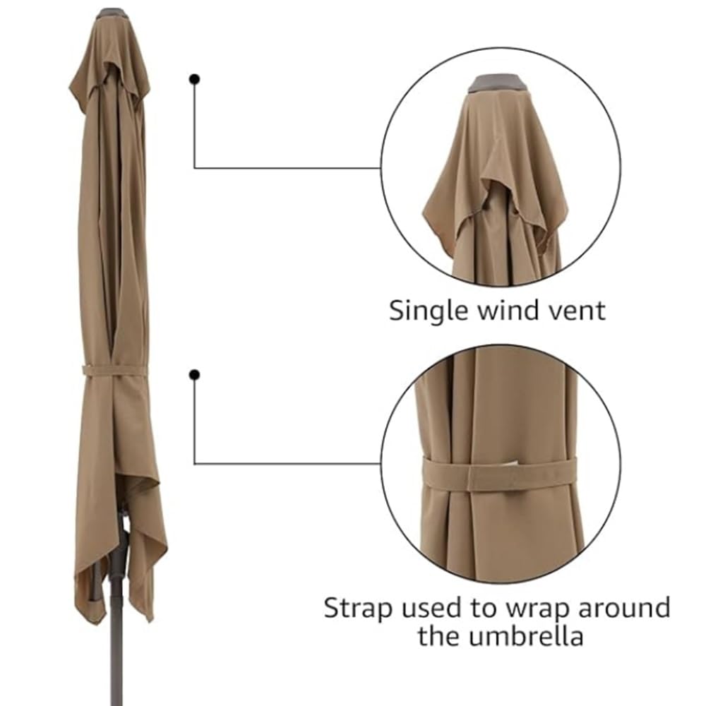 Ombrellone Da Giardino Parasole Per Esterni Ombrellone Da Parete | 2.7×1.5m 5 Costole Ombrellone Da Balcone Altezza Regolabile Protezione UV