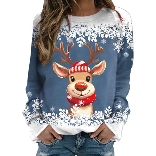 Weihnachtspulli Damen Blinkend Weihnachtspullover Damen Lustig Merry...