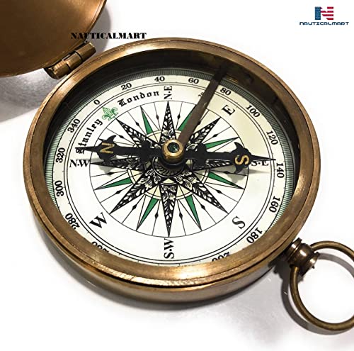 Brújula Vintage NauticalMart con Poema Robert Frost miniatura 3