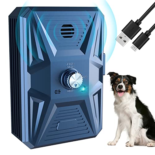 Anti Barking Device, 3 Frequencies Dog Deterrent Devices, 33Ft Ultrasonic Stop Deterrent Anti Barking, Rechargeable Pet Gentle Dog Bark Control Device Training Tool for Big Small Dogs Indoor Outdoor