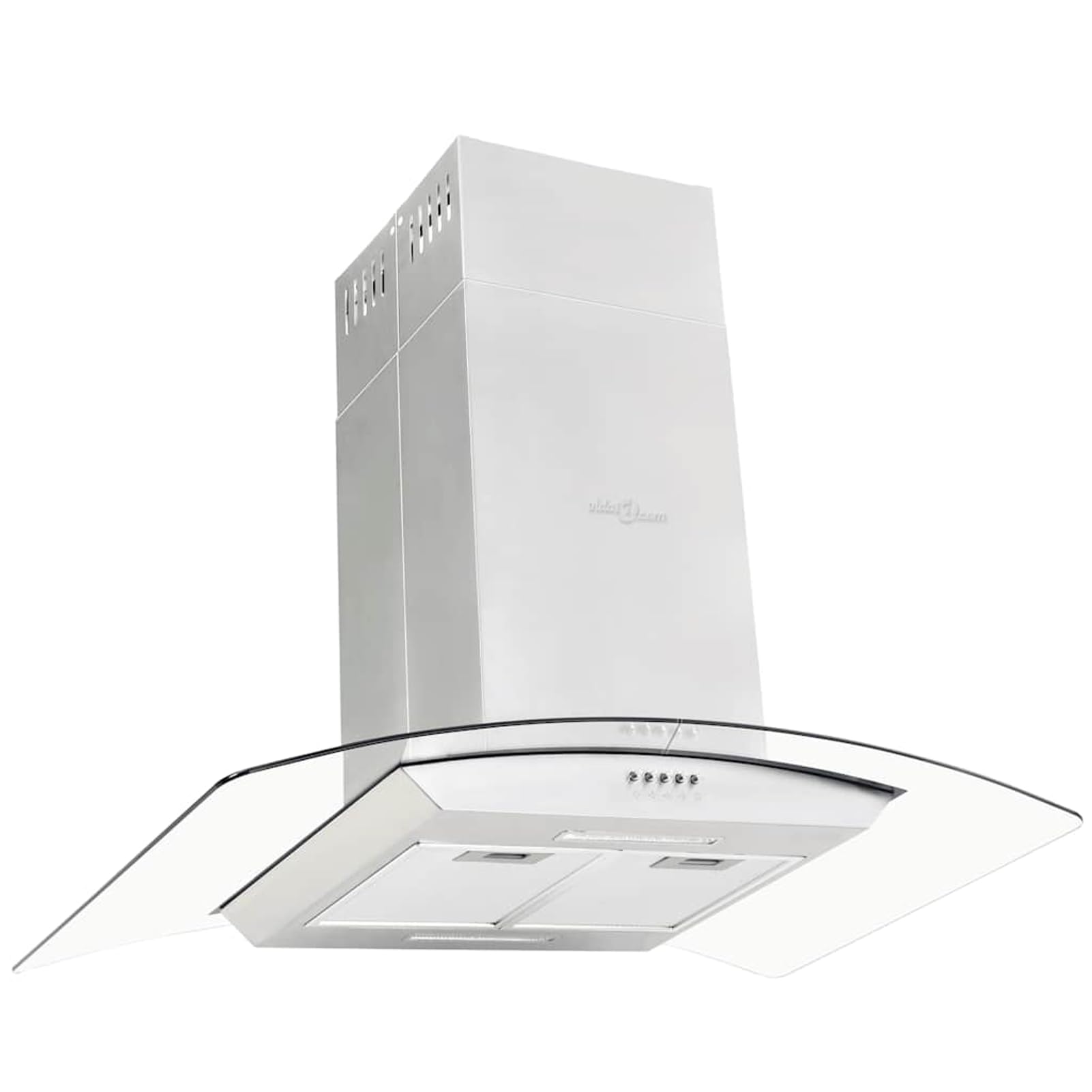 Campana Extractora de Cocina, 3 Velocidades, LED, Filtros de Grasa y Carbón, Acero Inoxidable, Vidrio Templado, 90x53x(56-111) cm, para Cocinas con Isla Modelo DYEEG-MN-50664ES