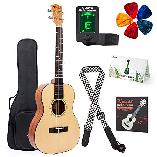 Kmise, 4-String Ukulele, Right, Spruce Top Mahogany Back Side (MI2306)