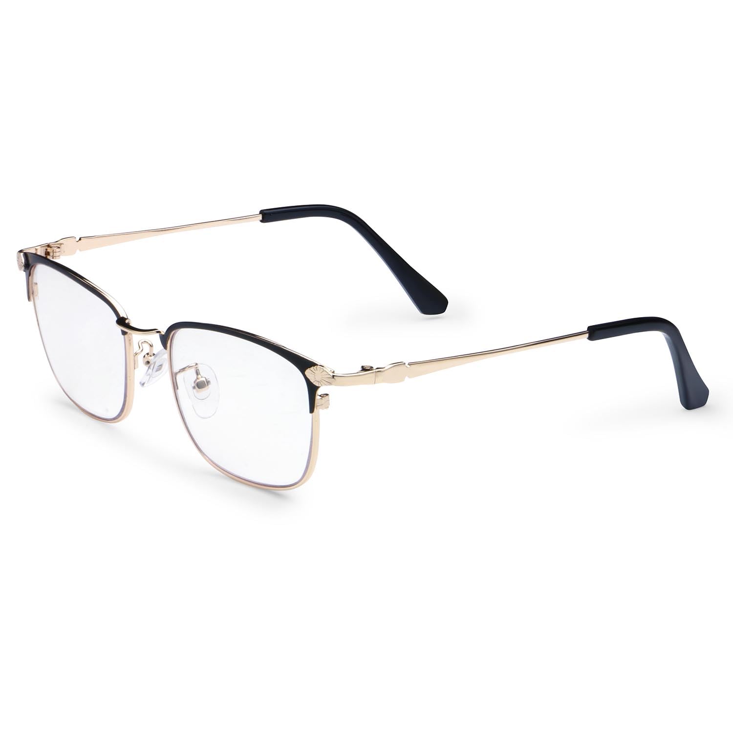 AEC Focus4 Progressive Reading Glasses | BlueRazr Anti-Blue Light Multifocal Lenses | Full Rim Rectangular Metal Frame | Hard Case & Cleaning Cloth for Men & Women-image-36