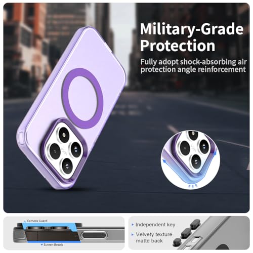 Image of for Xiaomi 17 Case Magnetic Case Anti Drop Hybrid Phone Back Cover - Purple