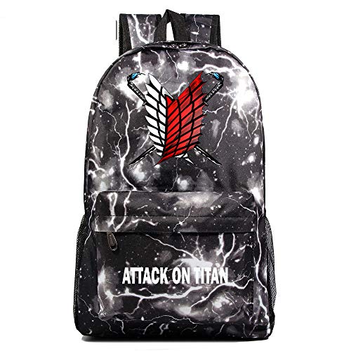 Mochila de Anime Attack on Titan Cosplay Escolar Estudiantes para Portátil Backpack