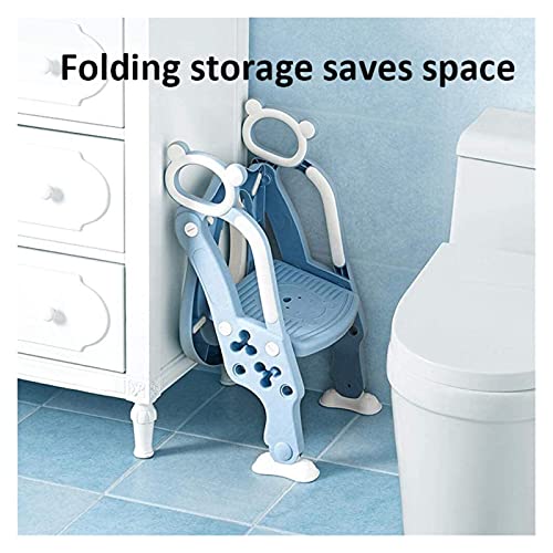 Paarse potty-zittoilet met ladder kitten patroon verstelbare toiletzitting met stap kruk, tot 60 kg, trainer toilet for… - Afbeelding 4