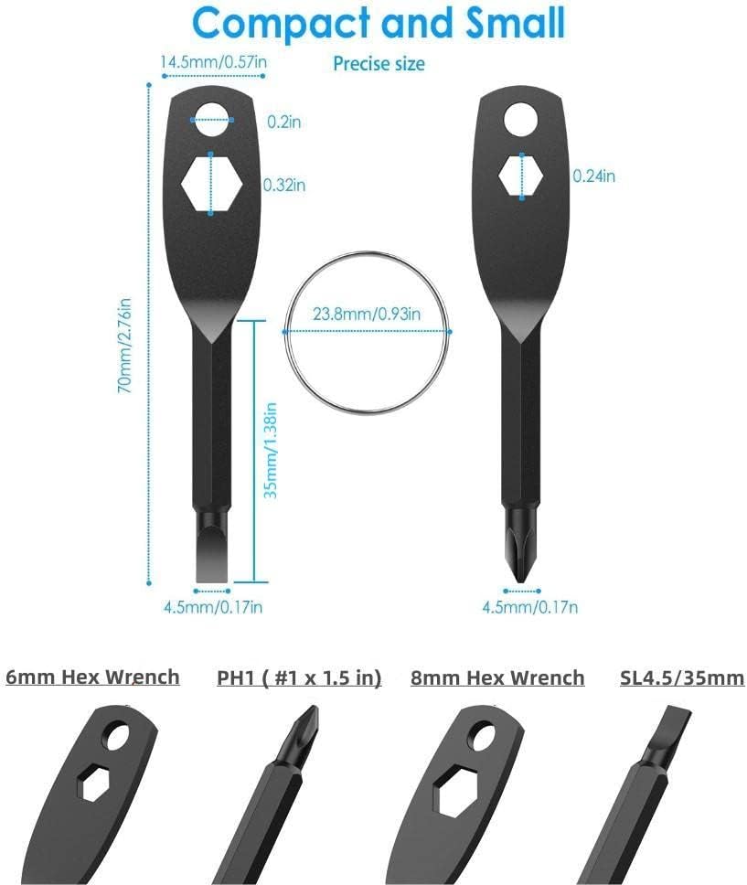 Men's Birthday Gift Multitool Keychain Screwdriver,Phillips Screwdriver,Flathead Screwdriver,Hex Wrench Tool,Cool Gadgets on Men's Keychains,For Dad,Grandpa,Christmas Stocking Filler For Men