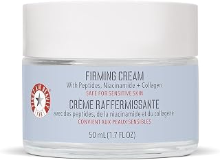 First Aid Beauty Firming Collagen Cream: Collagen, Peptides & Niacinamide Anti-Aging Moisturizer for Plump, Youthful Skin - 1.7oz