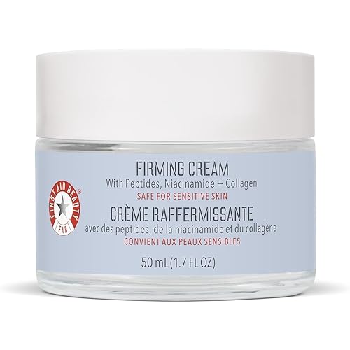 First Aid Beauty Firming Collagen Cream with Collagen, Peptides and Niacinamide – Day + Night Anti-Aging Face Moisturizer – 1.7 fl oz