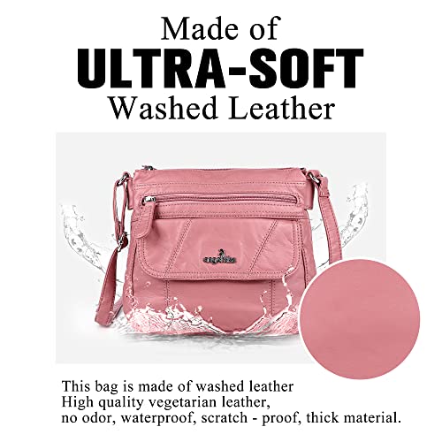 Image of Angelkiss Small Womens Crossbody Bag Leather Shoulder Purse for Women Hobo Bag with Adjustable Shoulder Strap