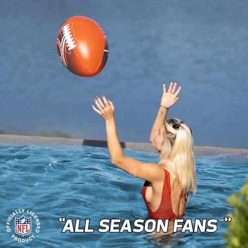 Image of BigMouth 18 inch Inflatable Pool Football Officially Licensed NFL Fan Gear Merchandise Beach Ball Games for Adults and Teens