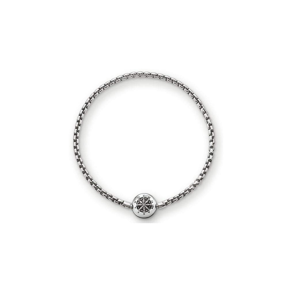 Thomas Sabo Bracciale Uomo Karma Beads Argento 925 Annerito - Lunghezza 15 Cm, Modello KA0002-001-12-L16 - 2