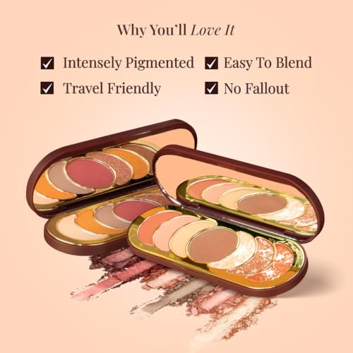 Image of Lovechild Masaba Hyper-Blend Eyeshadow Palette,7-In-1 Matte & Shimmer Colors(Cosmo Glitz),Intense Pigment,Blendable,Infused With Vitamin E & Jojoba Oil,Travel Friendly Eye Makeup,11 G,Multicolour