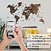 ENJOY THE WOOD 3D Wood World Map Wall Art Large Wood Wall Décor Housewarming Gift Idea Wood Wall Art World Travel Map For Home & Kitchen or Office (Medium, Dark Walnut)