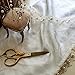 Trims by the Yard Vintage Daisy with Pearl Bridal Lace Trim, 1 ½” Wide Versatile Trim with Pearls for Wedding Decorations, Fashion, and Home Decor Items, 5-Yard Cut, White