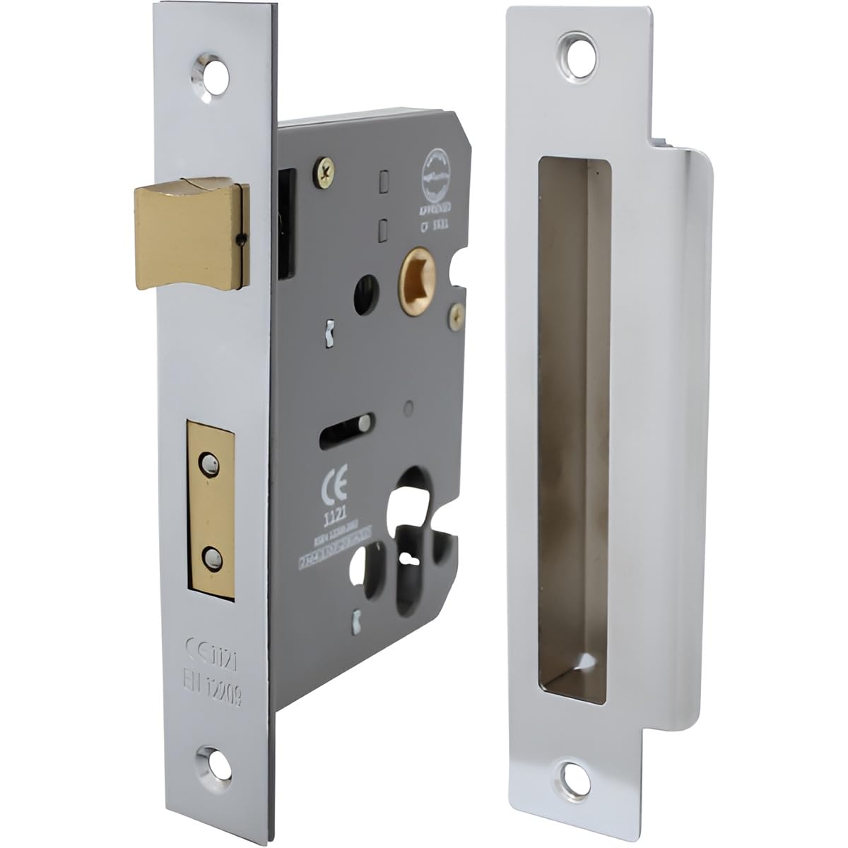 Shirenock Check In Detail Euro Profile Sashlock 75Mm Nickel Plate, 1 In Pack