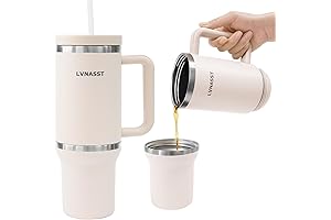 32oz Dual Tumbler with Handle and Straw Lid for 2 Drinks