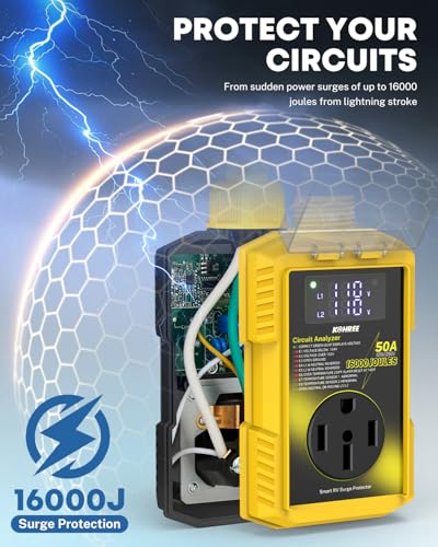 Image of Kohree RV Surge Protector 50 Amp, Power Surge Voltage Protection 16000J