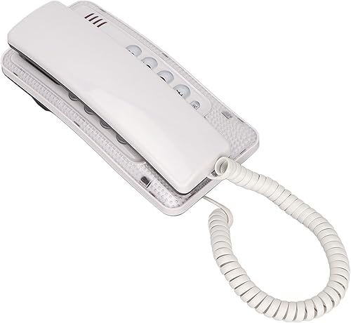 Teléfono con cable montado en la pared con silencio de flash de redireccionamiento, material ABS, diseño portátil para el hogar, hotel, escuela,