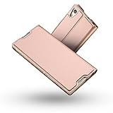 Radoo Sony Xperia XA1 Hülle, Premium PU Leder Handyhülle Brieftasche-Stil Magnetisch Folio Flip Klapphülle Etui Brieftasche Hülle Schutzhülle Tasche Hülle Cover für Sony Xperia XA1 (Rose Gold)
