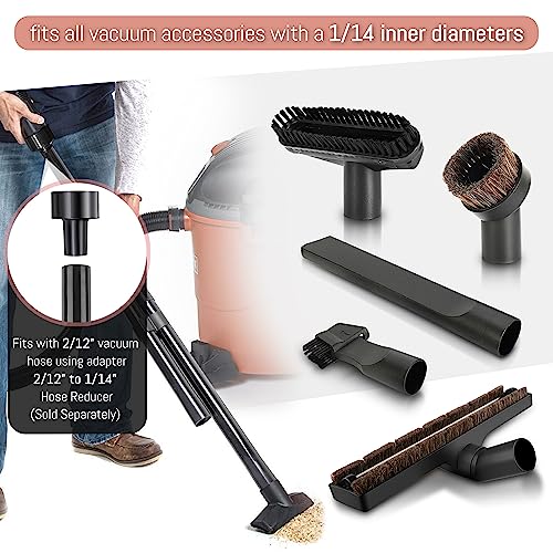 1-1/4 In Longest Vacuum Extension Wands 17.8" With Clipper, 1.25 Inch Shop Vac Accessories Replacement Vacuum Cleaner Extention Pipe Tubes, (3 Pack) #TOP4