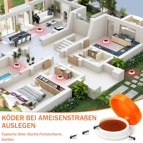 80 Stück Ameisenköderdose für Innen & Außen,- Ameisen Dose - Ameisen Köderdose - Ameisenköder - Ameisendose – Ameisenköderbox - Geruchsneutral