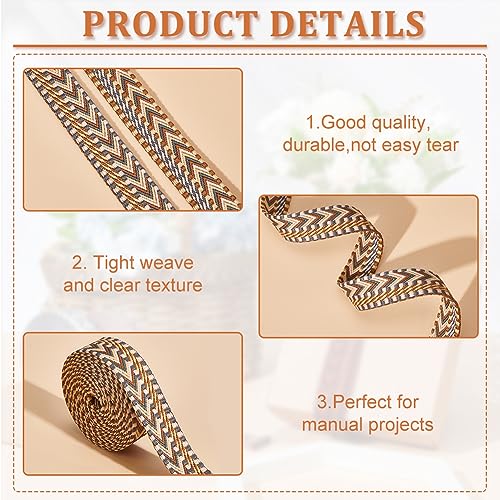 BENECREAT 7m Nastri in Poliestere con Ricamo