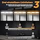 SVNR 90x65 cm Spiegelschrank mit LED-Beleuchtung fürs Badezimmer, 3-Türiger badspiegelschrank Beleuchtung mit Bluetooth, Touch-Schalter, Antibeschlag & Steckdose, (Silber)