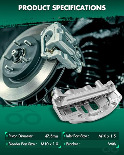 Image of SCITOO 18B5306 Rear Right Disc Brake Caliper w /Bracket Fit For Chevrolet For Silverado 2500 HD 2011-2019,For GMC For Sierra 2500 HD 2011-2019,For GMC For Sierra 3500 HD 2011-2019, Double Pistons