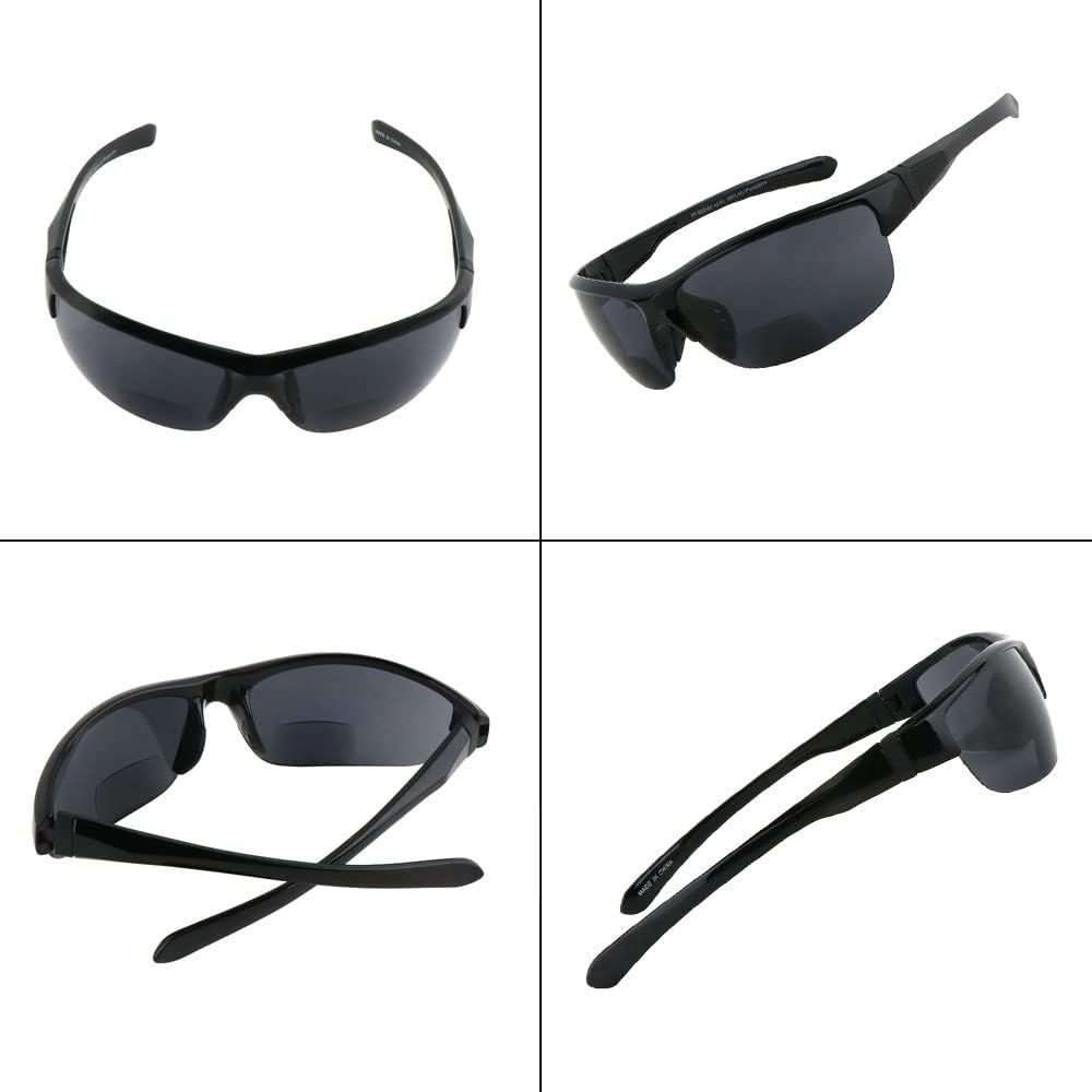 3 Pairs Bifocal Sunglasses for Men and Women, Half Rim Outdoor UV Protection Reader Glasses - Image 9