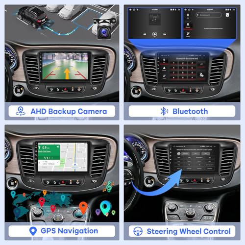 Radio para carro Chrysler 200 con pantalla táctil 9 in miniatura 6