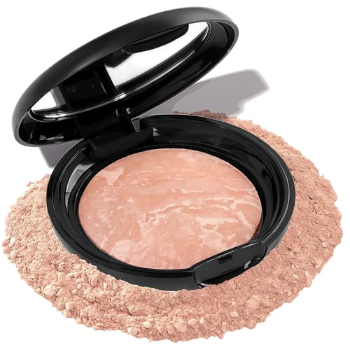 Baked Foundation for Mature Skin - Long-Lasting Baked Powder Foundation, Waterproof & Brightening, Sets Makeup & Conceals Imperfections (Nature Shade) (Nature Shade)
