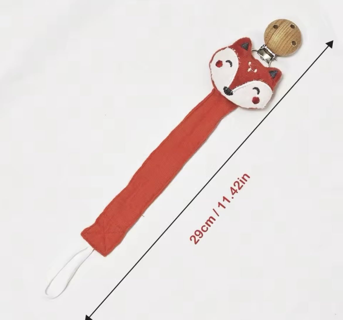 attache tétine personnalisé prénom fille garçon- en gaze de coton bio-attache en bois avec animaux - doudou éléphant nuage lion tigre écureuil
