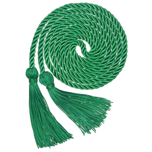 Image of ONUPGO Green Graduation Cord, Graduation Honor Cords Rayon Braided Tassel Cord for 2026, 68 inch Polyester Yarn Long Robe Honor Rope for Graduation Students, Bachelor Gown