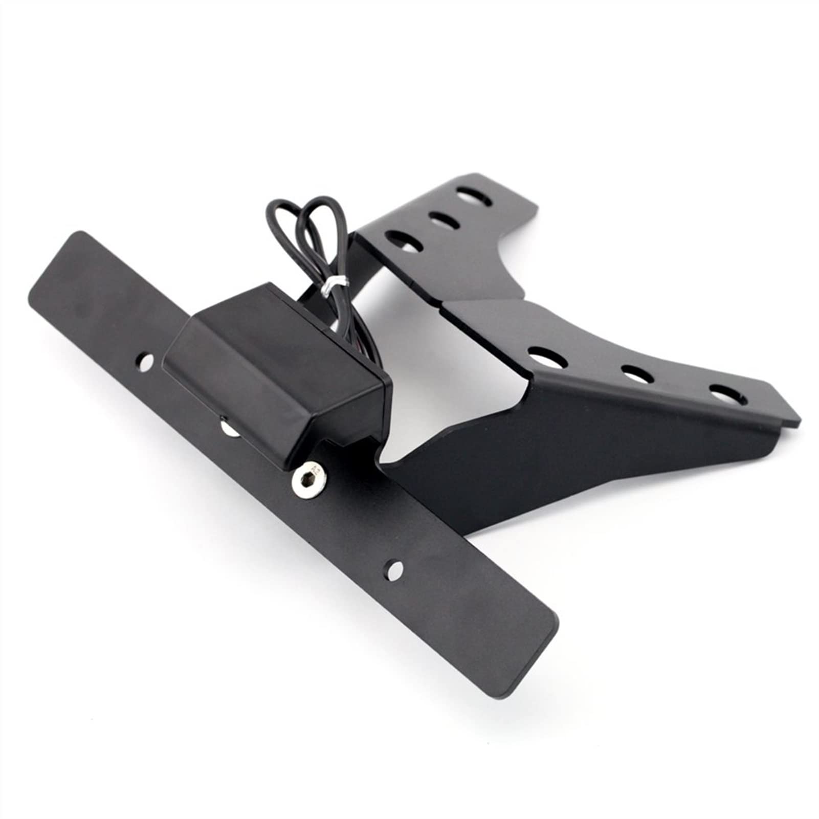 Black Curved Side License Plate Tag Bracket For 2001-2010 Suzuki GSX-R